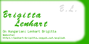 brigitta lenhart business card